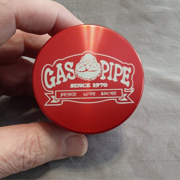 Diamond Grind 4 Piece Herb Grinder, Red 2" (50 mm) with GasPipe Store Logo - Picture 3 of 10